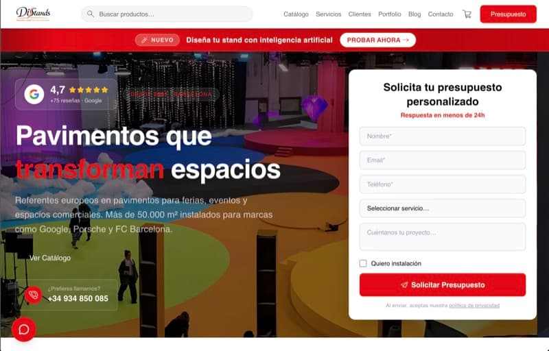 Web de disstands.com