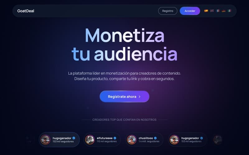 Web de goatdeal.io