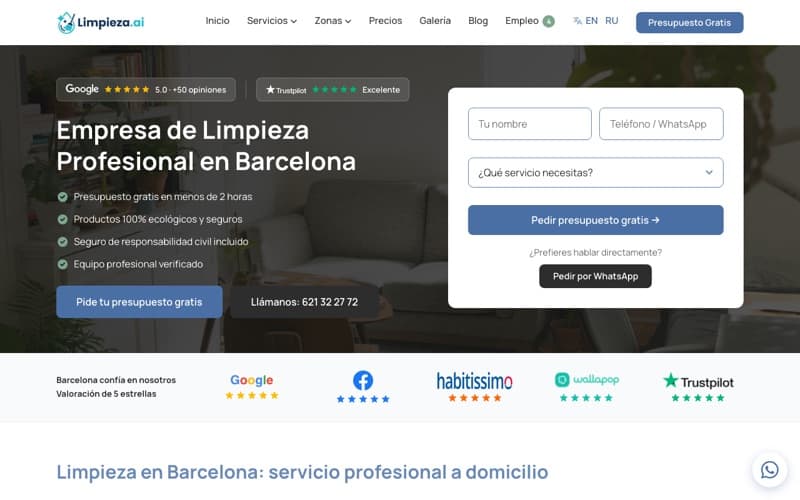 Web de limpieza.ai