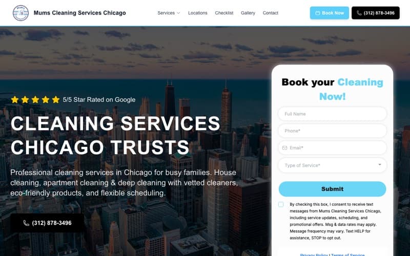 Web de mumscleaningserviceschicago.com